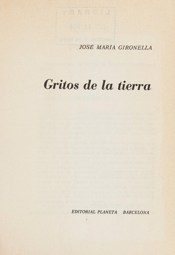 Gritos de la tierra.