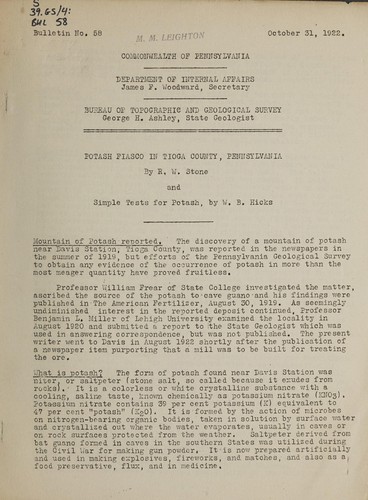 Potash fiasco in Tioga County, Pennsylvania