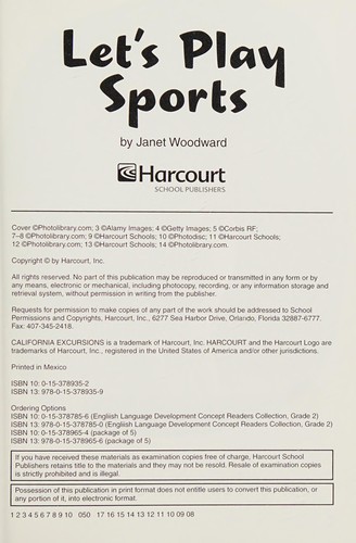 Lets play sport, eld concept reader grade 2 exc 10