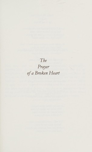 The prayer of a broken heart