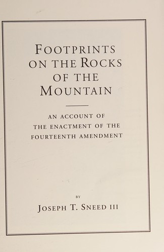 Footprints on the rocks of the mountain