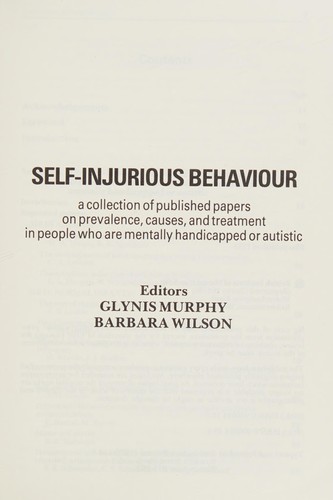 Self-injurious behaviour