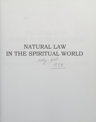Natural Law in the Spiritual World