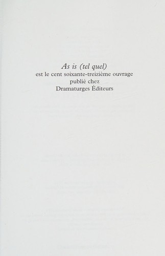 As is (tel quel)