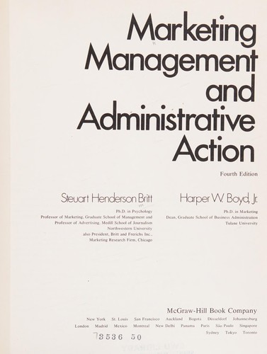 Marketing management and administrative action