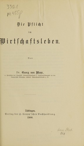 Die Pflicht im Wirtschaftsleben