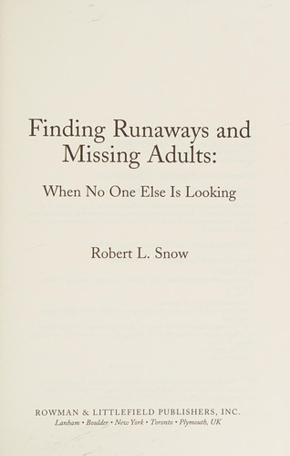 Finding runaways and missing adults