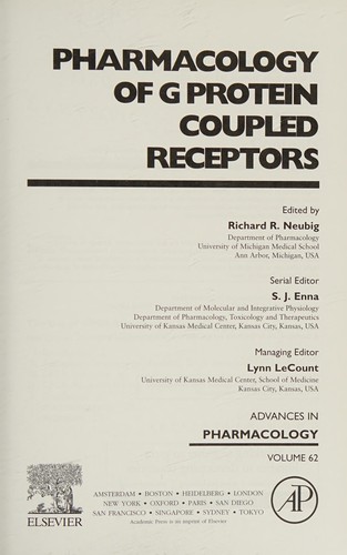 Pharmacology of G Protein Coupled Receptors