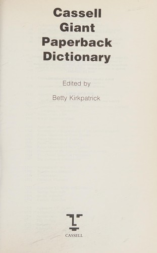 Cassell giant paperback dictionary
