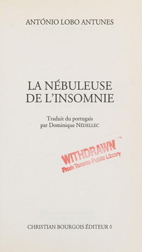 La nébuleuse de l'insomnie