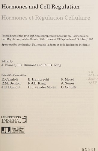 Hormones and cell regulation