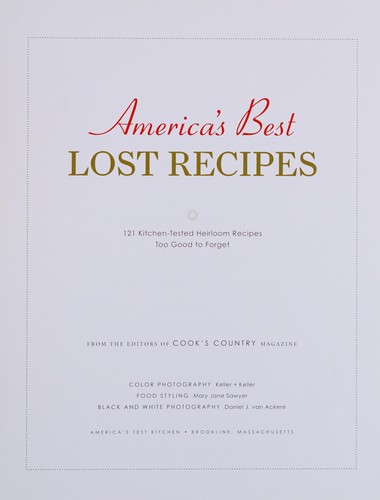 America's best lost recipes
