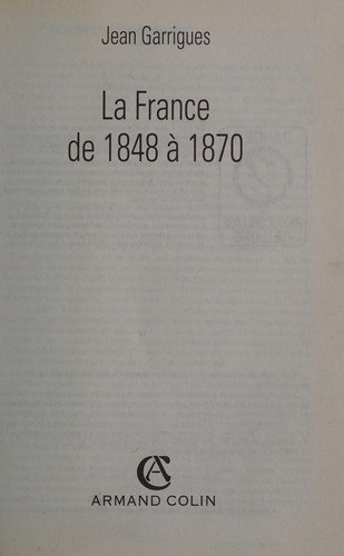 La France de 1848 à 1870