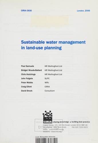 Sustainable water management in land-use planning