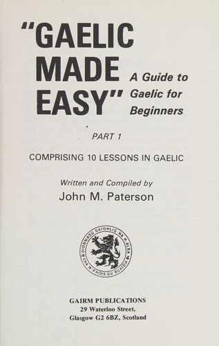Gaelic made easy