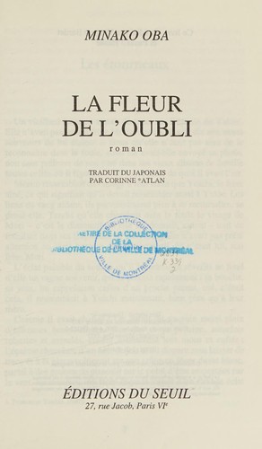 La fleur de l'oubli