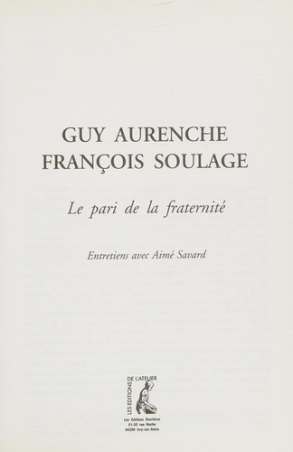 Le pari de la fraternité