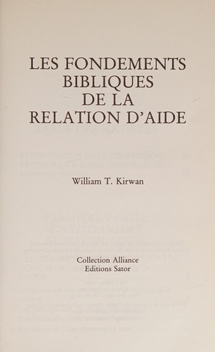 Les Fondements bibliques de la relation d'aide