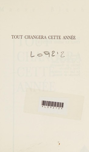 Tout changera cette année