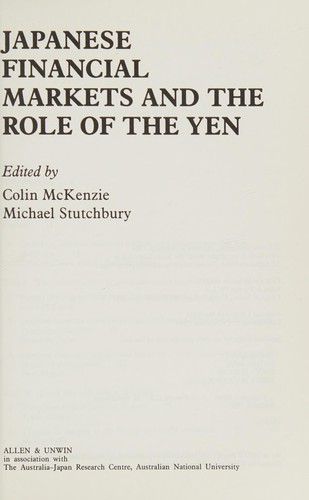 Japanese financial markets and the role of the yen