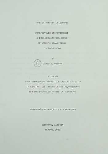 Perspectives on motherhood