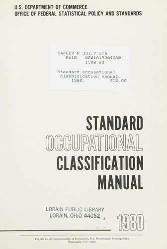 Standard Occupational Classification Manual