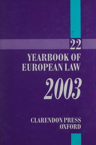 The Yearbook of European law.