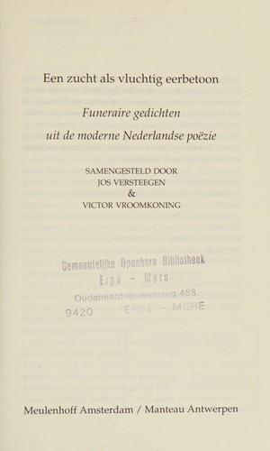 Een zucht als vluchtig eerbetoon