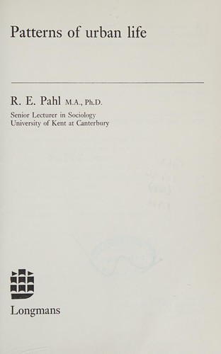 Patterns of urban life