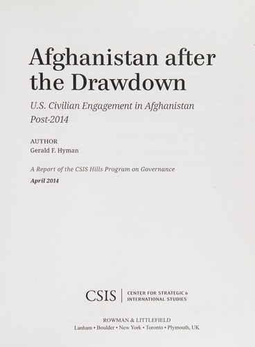 Afghanistan after the Drawdown