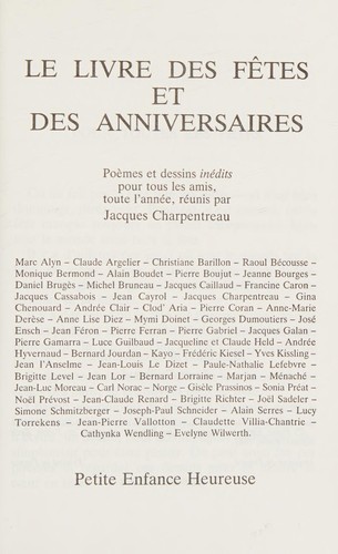 Le Livre des fêtes et des anniversaires