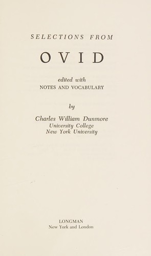 Selections from Ovid