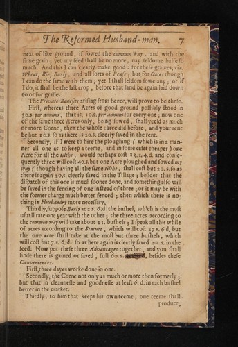 The reformed husband-man, or a brief treatise of the errors, defects, and inconveniences of our English husbandry, in ploughing and sowing for corn