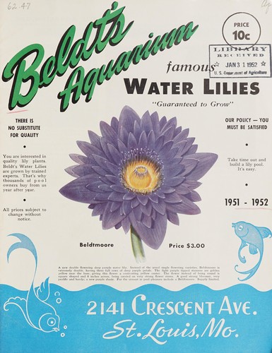 Beldt's Aquarium famous water lilies