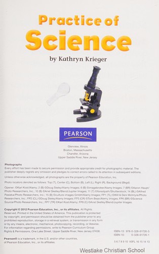 Science 2012 Leveled Reader Grade 3 below-Level