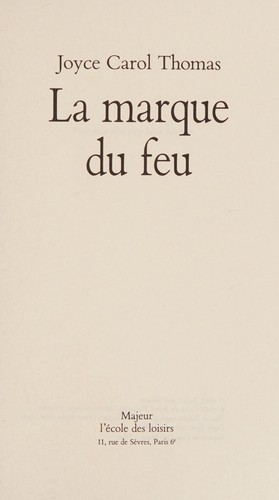 La Marque du feu