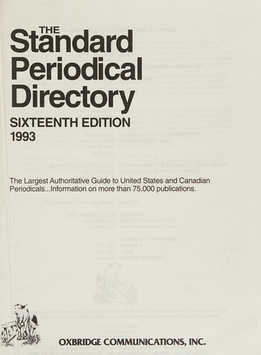 The Standard Periodical Directory 1993/With Disk  Te Bag