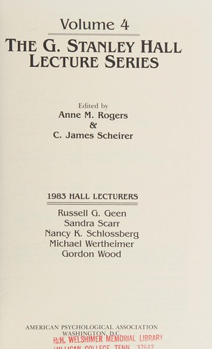 The G. Stanley Hall Lecture Series