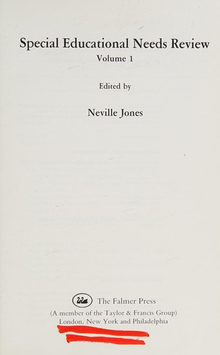 SPECIAL EDUCA NEEDS REV V2 PB (Education & Alienation Series)