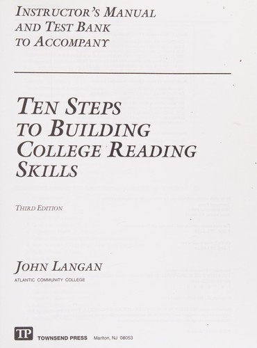 Ten Steps to Building College Reading Skills