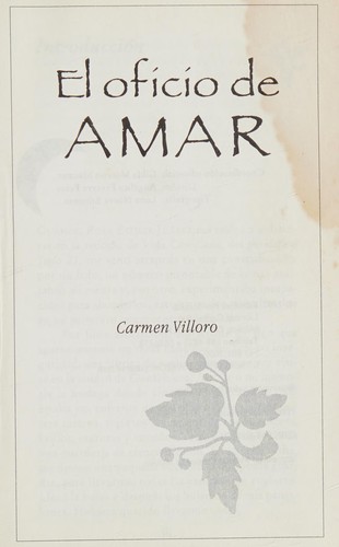 El oficio de amar