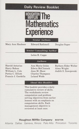 The Mathematics Experience