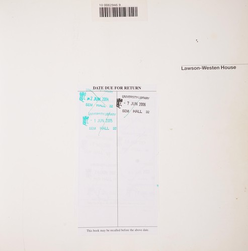 Lawson-Westen House (Architecture in Detail)