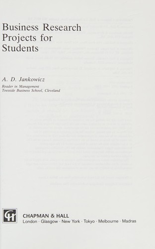 Business research project for students