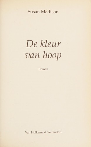 De kleur van hoop