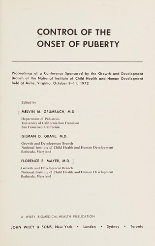 Control of the onset of puberty.