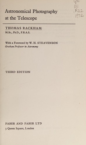 Astronomical photography at the telescope