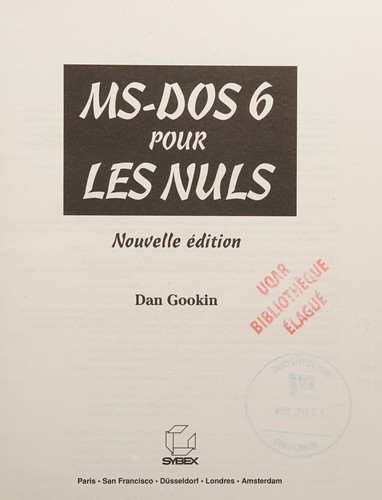 MS-DOS 6 pour les nuls