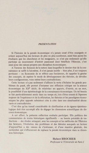 La pensée économique