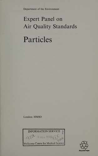 Expert Panel on Air Quality Standards